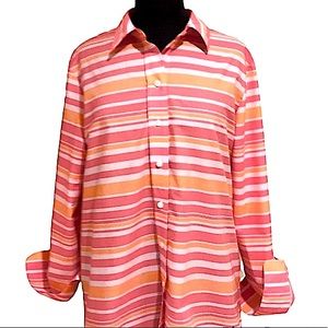 Westbound Striped Wrinkle Free Blouse